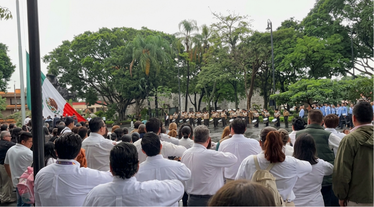 Morelos recuerda el movimiento estudiantil de 1968 con bandera a media asta en Cuernavaca