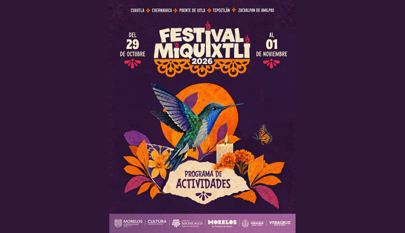 Festival Miquixtli 2026 inicia el 29 de octubre con rituales y música de Veracruz
