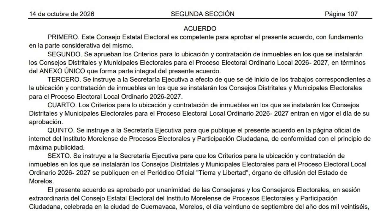 Consejos distritales y municipales del Impepac: alistan arrendamiento de 45 sedes para elección 2027
