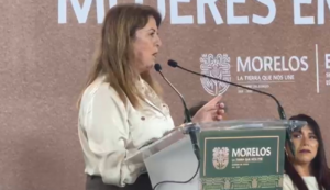 Margarita González Saravia anuncia la inauguración de una cooperativa textil para 100 mujeres en Jiutepec