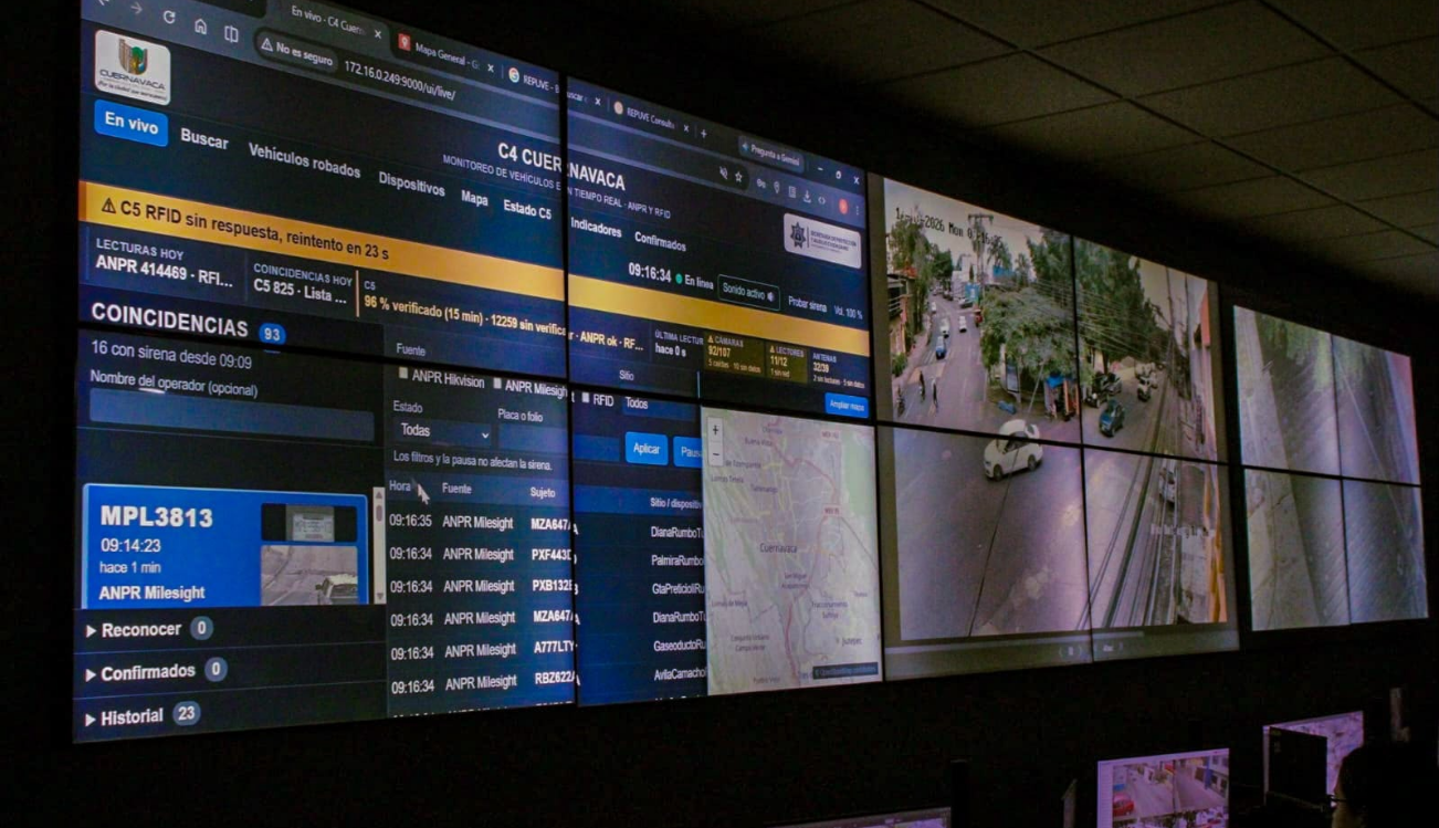 Cuernavaca ampliará videovigilancia a 2 mil 200 cámaras para 2027