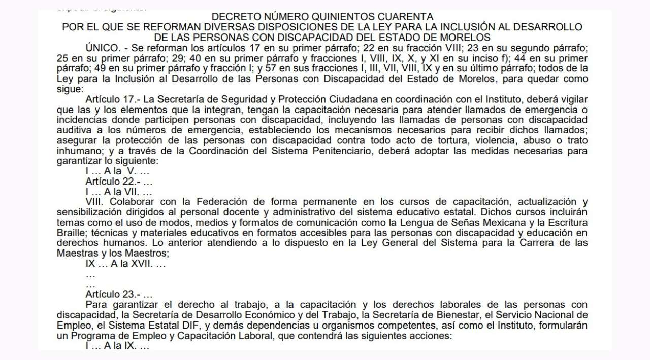 Programa Integral de Accesibilidad para el Estado de Morelos garantizará inclusión y derechos