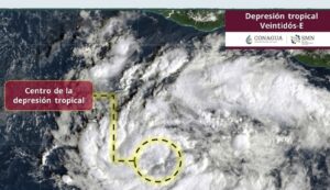 Se forma la depresión tropical Veintidós-E frente a Guerrero; prevén posible evolución a huracán