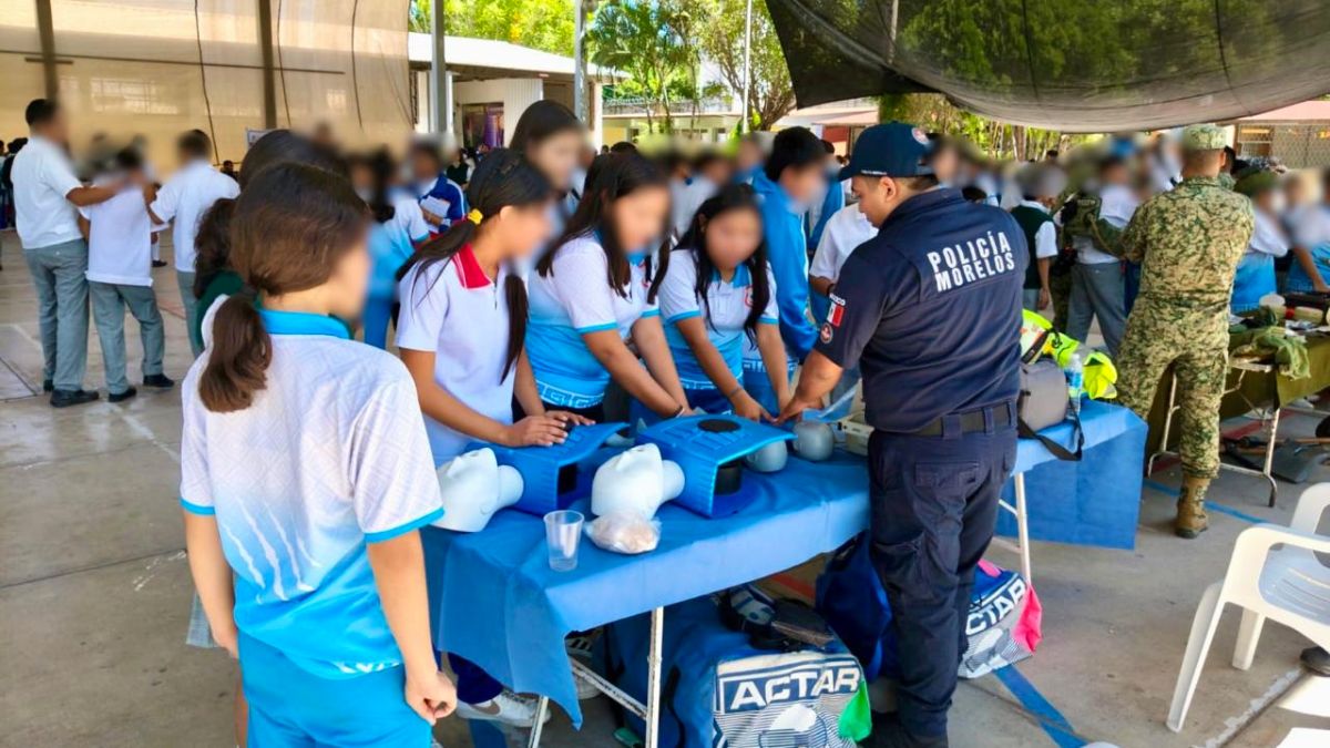 Participan 790 alumnas y alumnos de secundaria en Puente de Ixtla durante Feria de Prevención del delito de SSPC Morelos